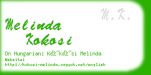 melinda kokosi business card